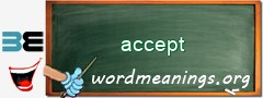 WordMeaning blackboard for accept